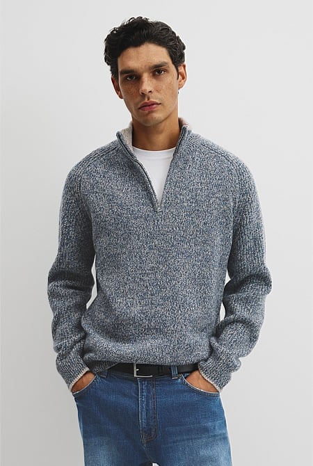 Twisted Half Zip Knit