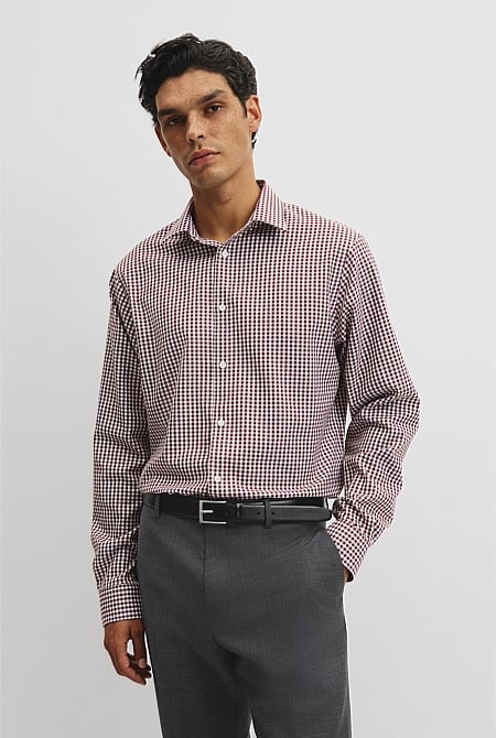 Regular Fit Gingham Travel Shirt