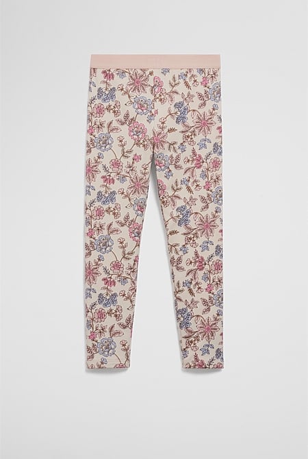 Organically Grown Cotton Fleece Lined Legging