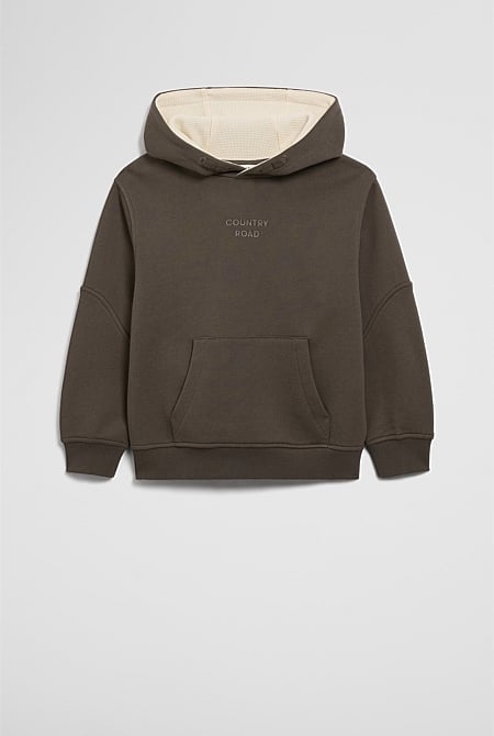 Organically Grown Cotton Modern Logo Hoodie