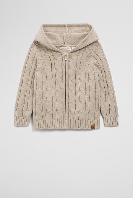 Hooded Zip Through Cardigan