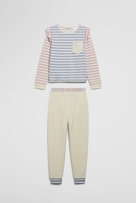 Australian Cotton Contrast Heart Print Sleep Set