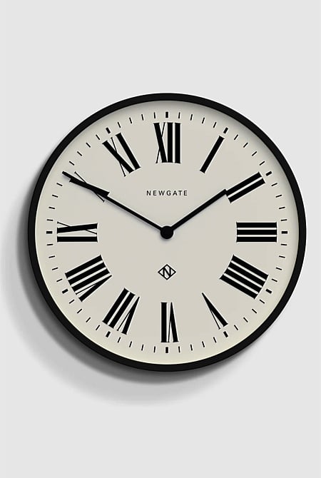 Number Three Clock - Italian Black