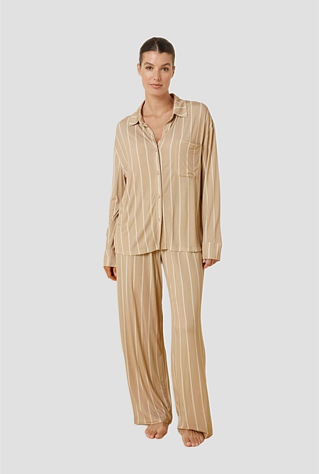 Harlow Bamboo Striped Pj Set