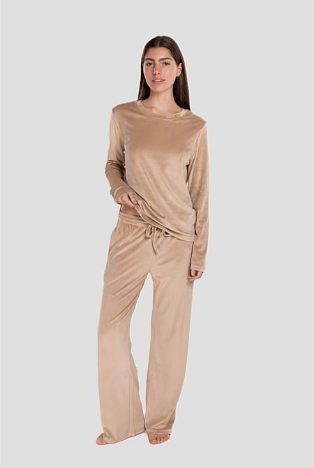 Thea Velour Long Lounge Set