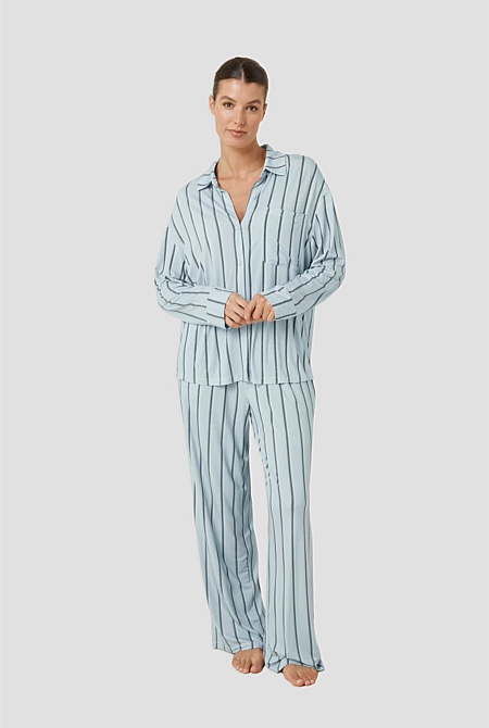 Harlow Bamboo Striped Pj Set