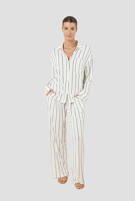 Harlow Bamboo Striped Pj Set