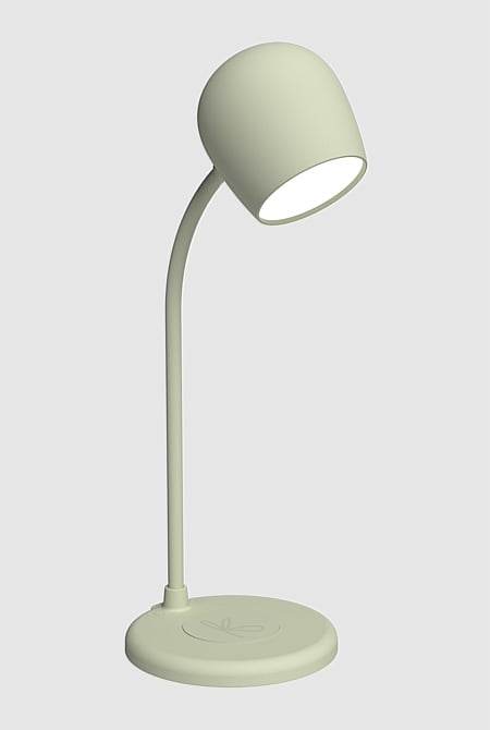 Ellie Smart Lamp With Bluetooth Speaker & Qi Wireless Charger - Dusty Olive