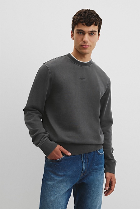 Australian Cotton Garment Dyed Crew Sweat