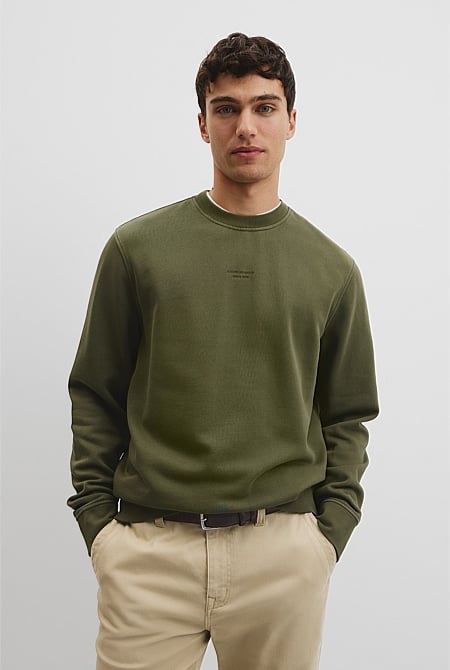 Australian Cotton Garment Dyed Crew Sweat