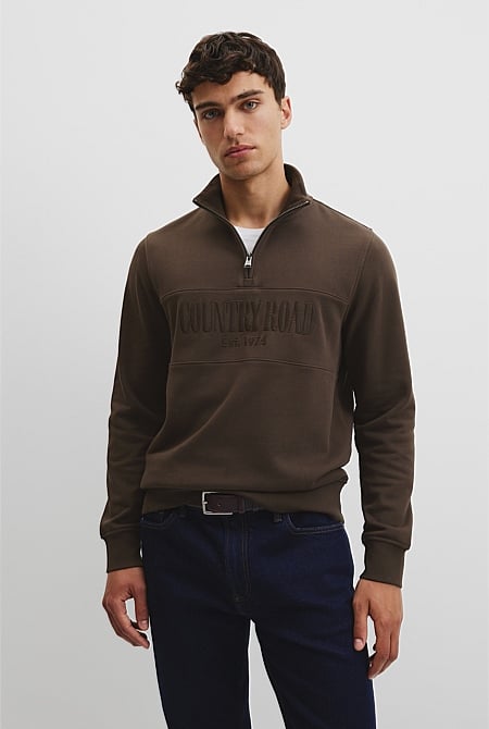 Australian Cotton Half Zip Heritage Sweat