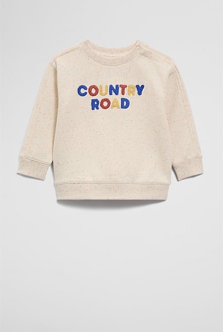 Contrast Boucle Sweat