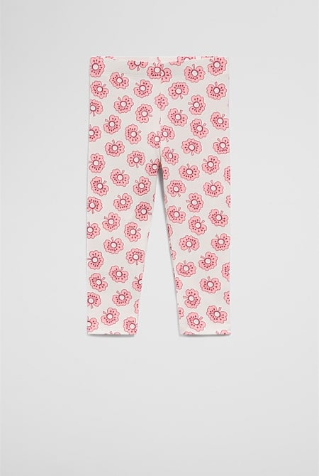 Organically Grown Cotton Blend Printed Legging