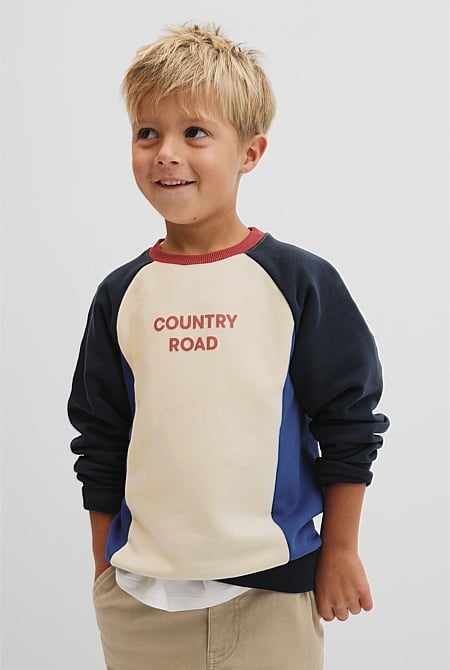 Spliced Logo Oversized Sweat