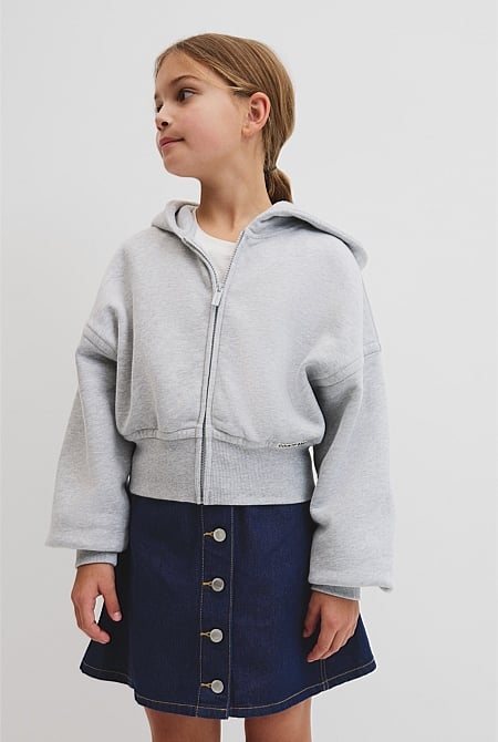 Teen Australian Cotton Cropped Zip Through Jacket`