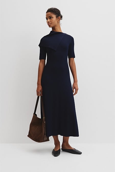 Trim Detail Knit Dress