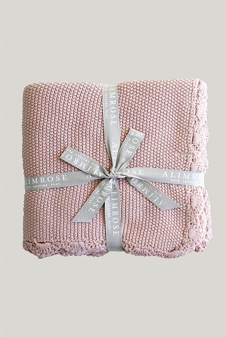 Mini Moss Stitch Baby Blanket