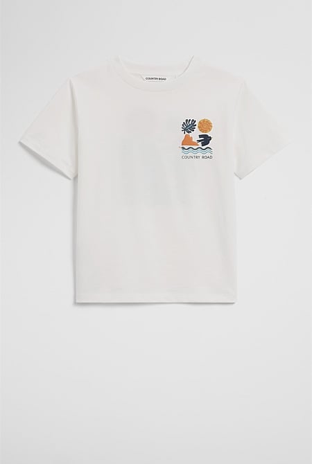 Australian Cotton Relaxed Mountain Short Sleeve T-Shirt