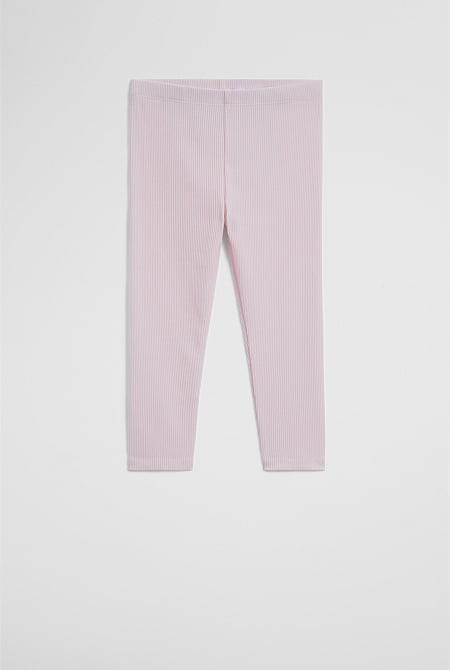 Organically Grown Cotton Blend Solid Rib Legging