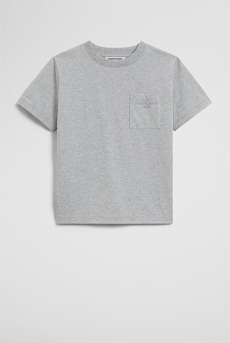 Australian Cotton Relaxed Short Sleeve Pocket T-Shirt