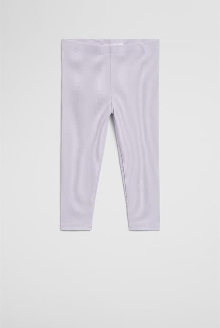 Organically Grown Cotton Blend Solid Rib Legging