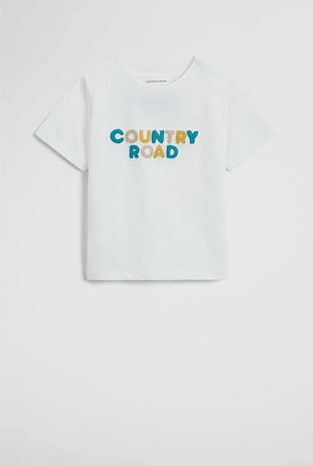 Australian Cotton Short Sleeve Boucle Tee
