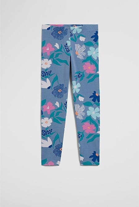 Organically Grown Cotton Blend Printed Legging