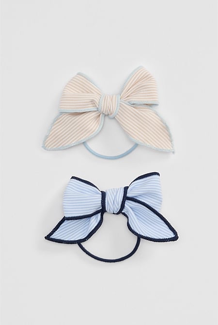 Bow Hair Tie Pack Of 2