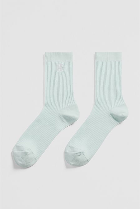 Australian Cotton Blend CR Ribbed Three Quarter Crew Sock