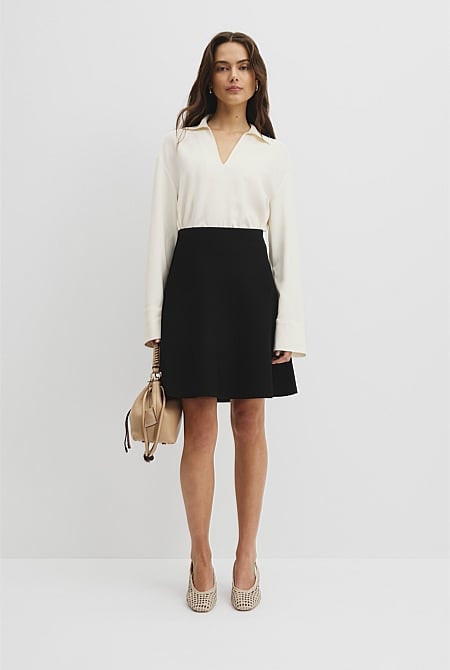 Compact Knit Mini Skirt