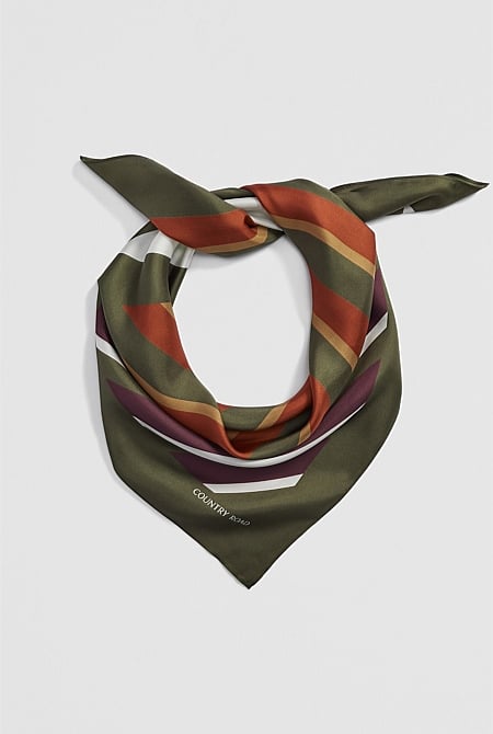 Silk Multi Stripe Scarf