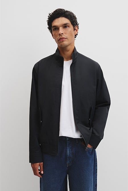 Cut Out Nyln Fnl Nck Jacket