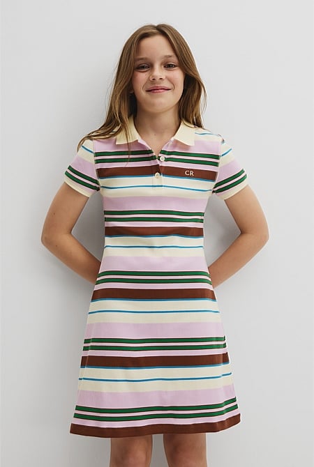 Teen Australian Cotton Short Sleeve Collar Polo Dress
