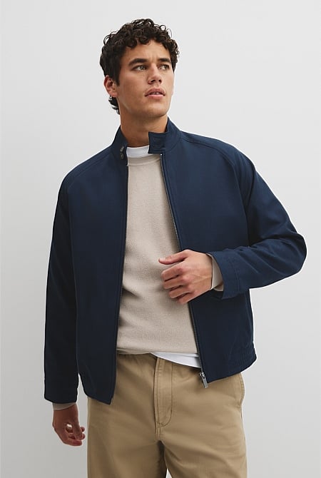 Lyocell Cut Out Blend Zip Jacket