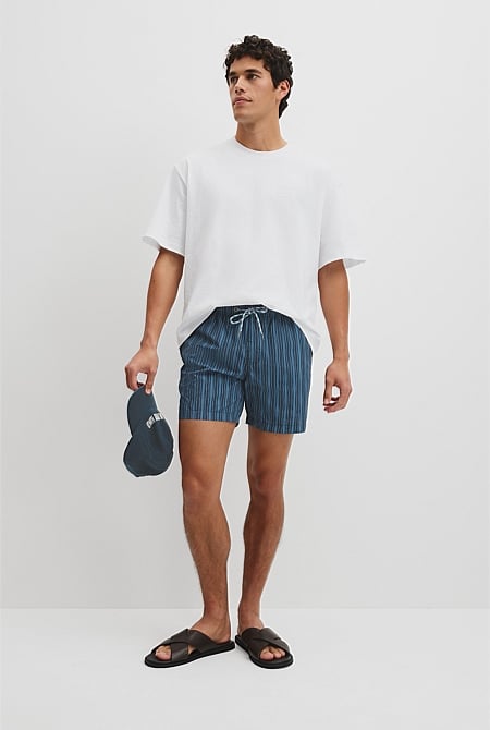 Stripe Print Swim Short