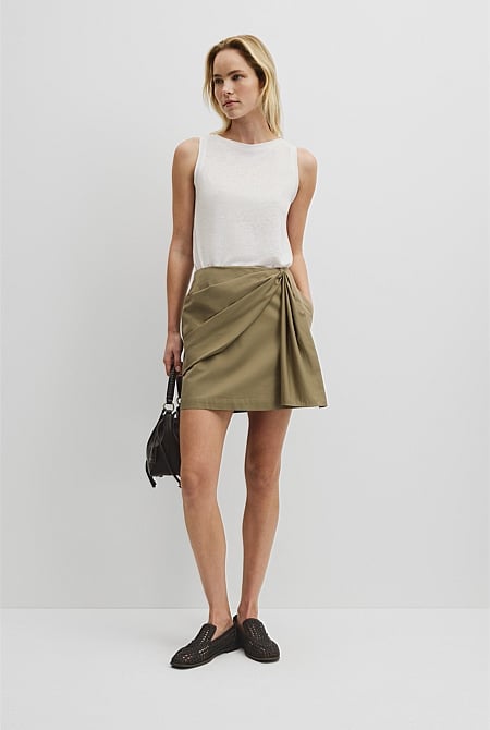 Linen Boat Neck Tank