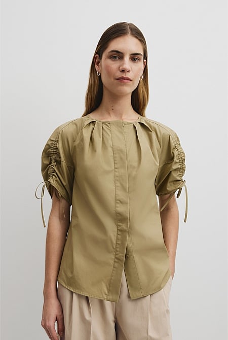 Gathered Sleeve Blouse