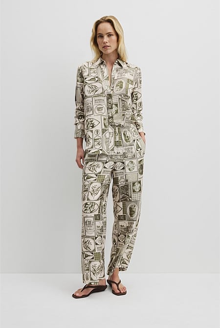 Print Silk Pant