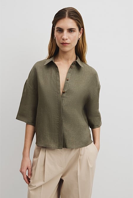 Short Sleeve Linen Shirt