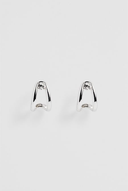 Zoey Crystal Huggie Earring