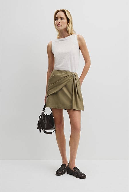 Bow Drape Skirt