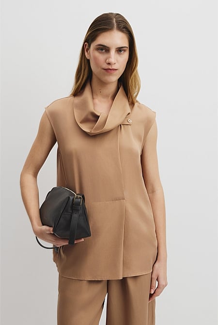 Sleeveless Funnel Top
