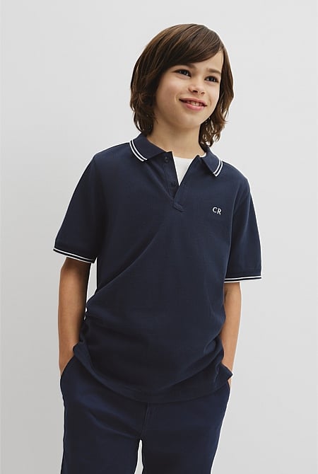 Short Sleeve Logo Polo