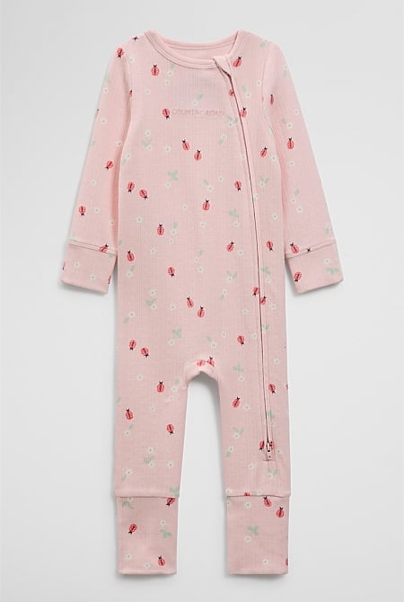 Organically Grown Cotton Blend Pointelle Jumpsuit