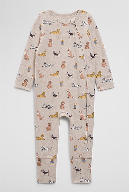 Organically Grown Cotton Jersey Print Jumpsuit