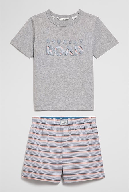 Short Sleeve Logo Pyjama Set