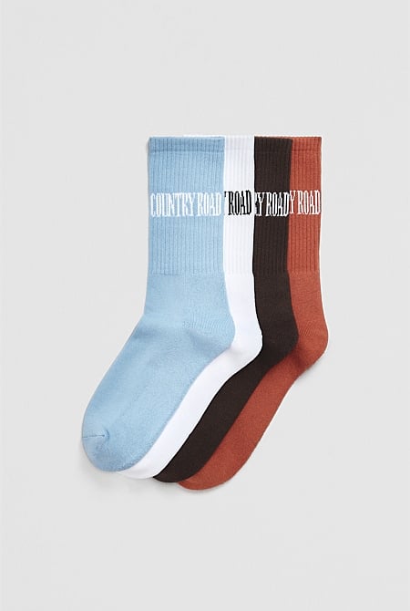 Australian Cotton Blend Heritage Sock Pack Of 4