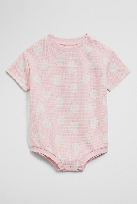 Oversized Waffle Short Sleeve Bodysuit