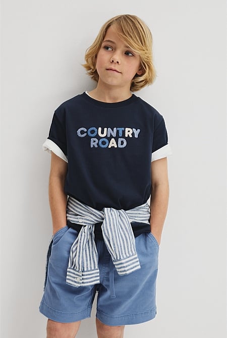 Australian Cotton Short Sleeve Boucle T-Shirt