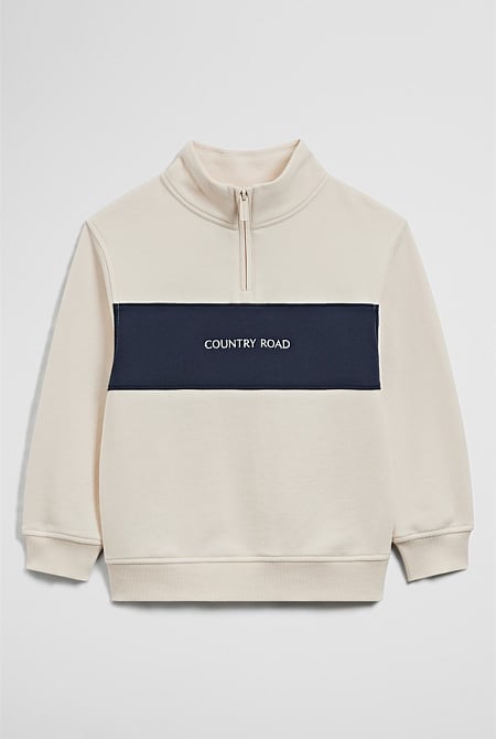 Panelled 1/4 Zip Sweat